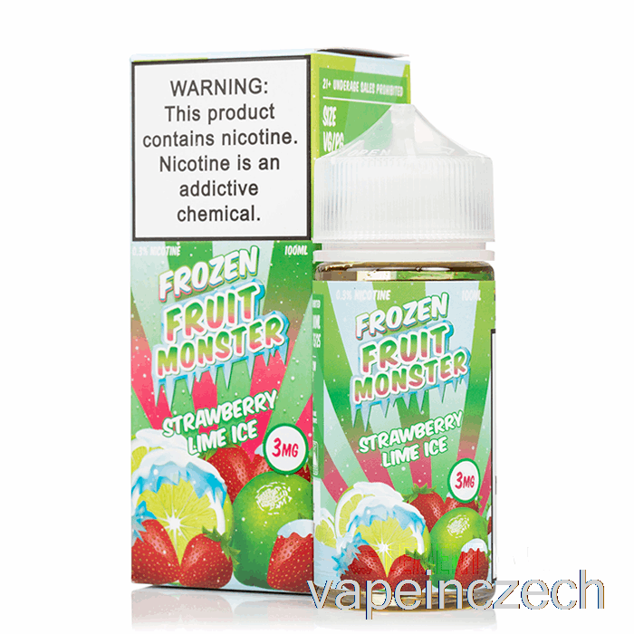 Ledová Jahoda Limetka - Mražené Ovoce Monster - 100ml 6mg Vape Per